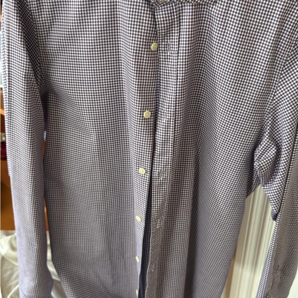 Z Zegna Black and White Casual Button Down Shirt